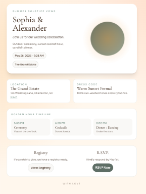Solstice Wedding