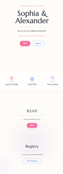 Watercolor Wedding